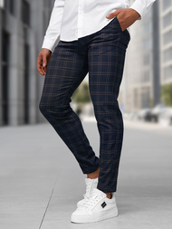 Pantaloni chino bărbaţi albastru marin OZONEE DJ/5632Z