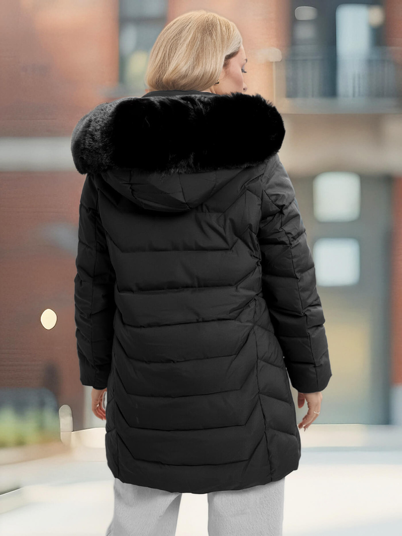 Geacă de femei neagra OZONEE JS/16M9121/392Z