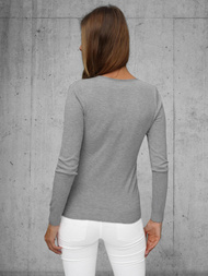 Pulover de dama gri închis OZONEE JS/8006/3