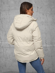 Geacă de femei ecru OZONEE JS/5M3169/62