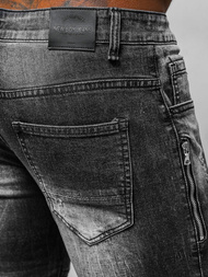 Blugi pentru barbati negri OZONEE NB/MP007NZ