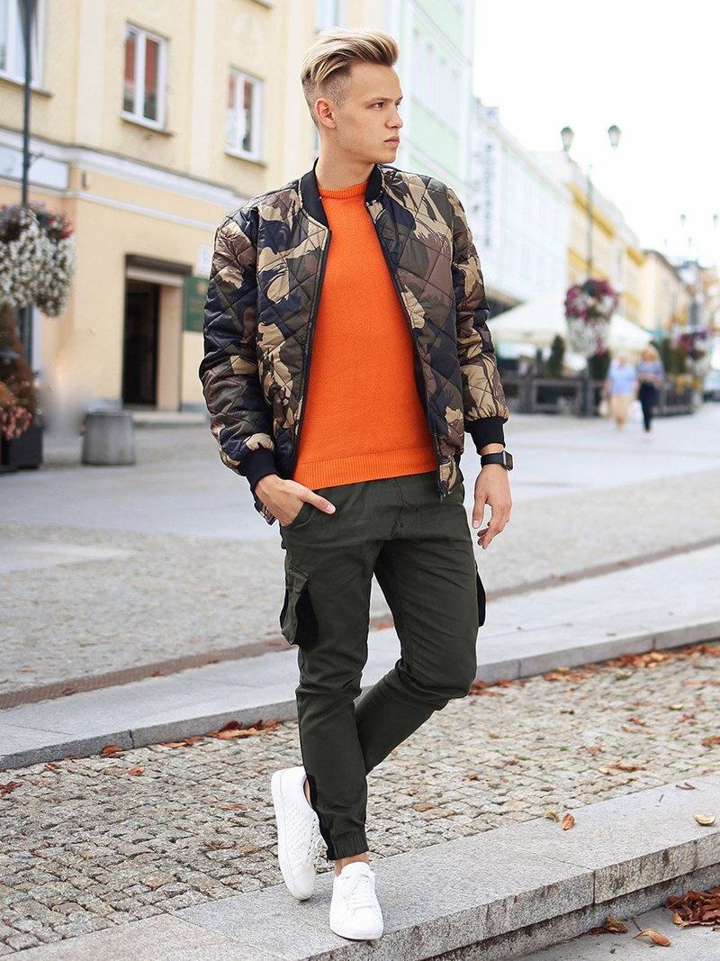 Pantaloni jogger bărbați verde OZONEE A/705