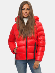 Geacă de iarnă femei roșie OZONEE JS/M782/270