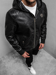 Jachetă bărbați neagră OZONEE N/5003/18Z