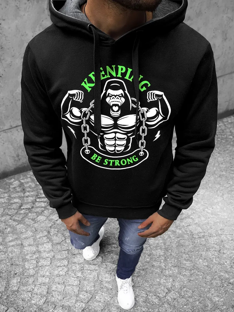 Hanorac bărbați neagră OZONEE JS/Y10068