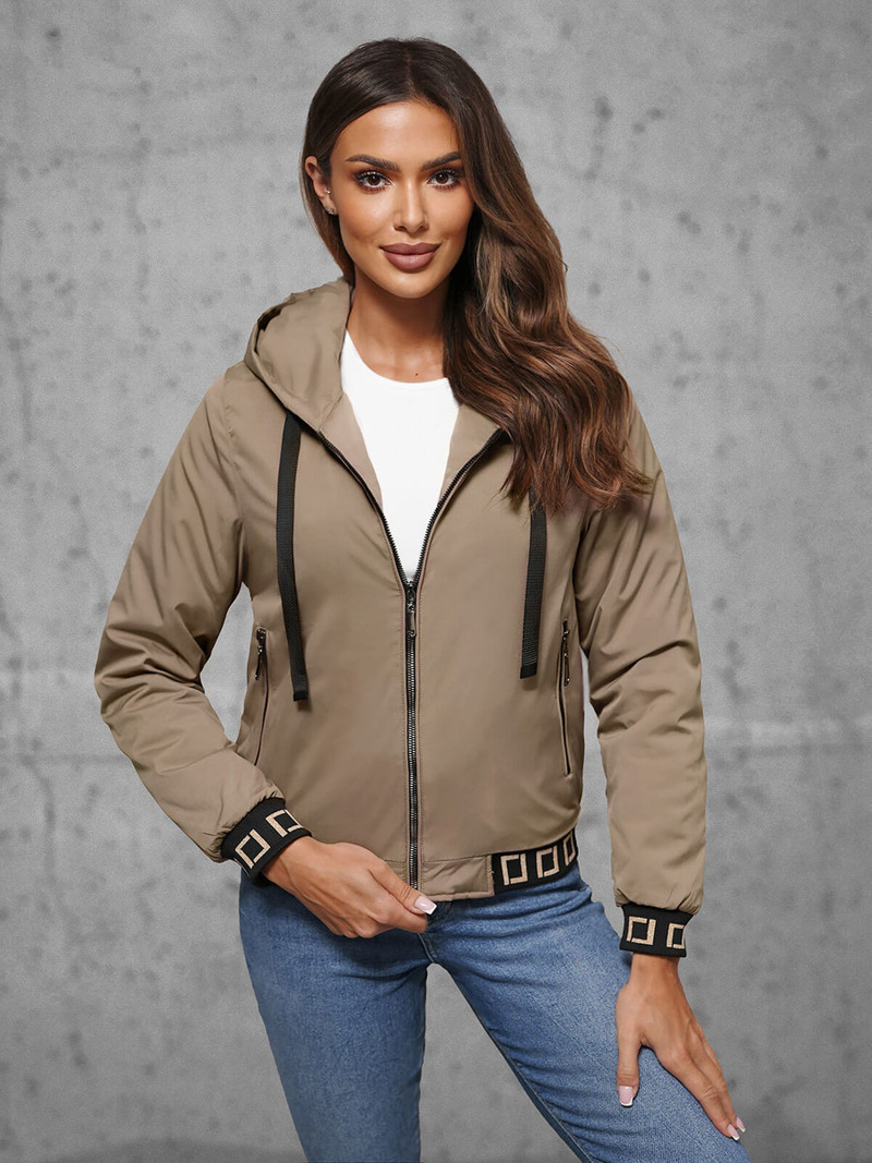 Geacă de femei bej OZONEE JS/16M9083/84