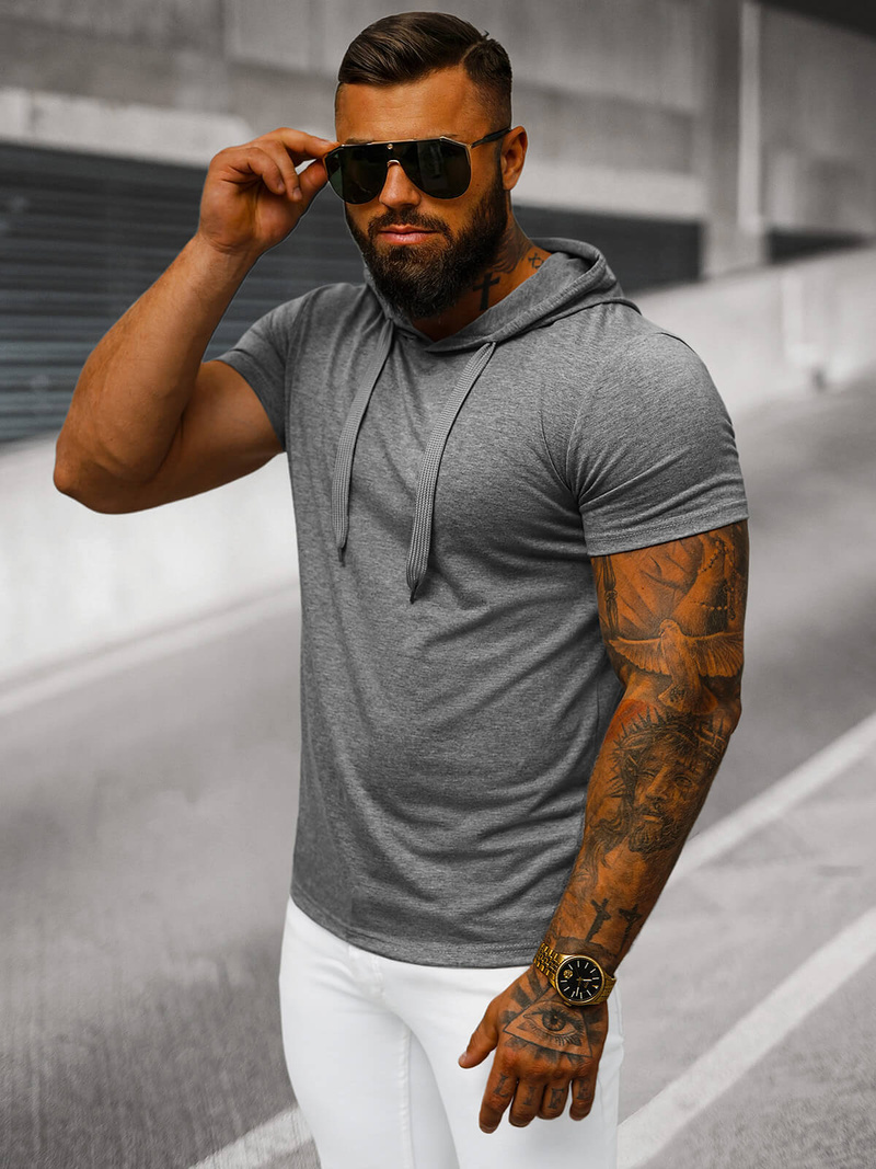 Tricou bărbați antracit OZONEE JS/8T89/5