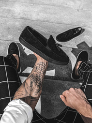 Pantofi slip-on pentru bărbați negri TAM/475