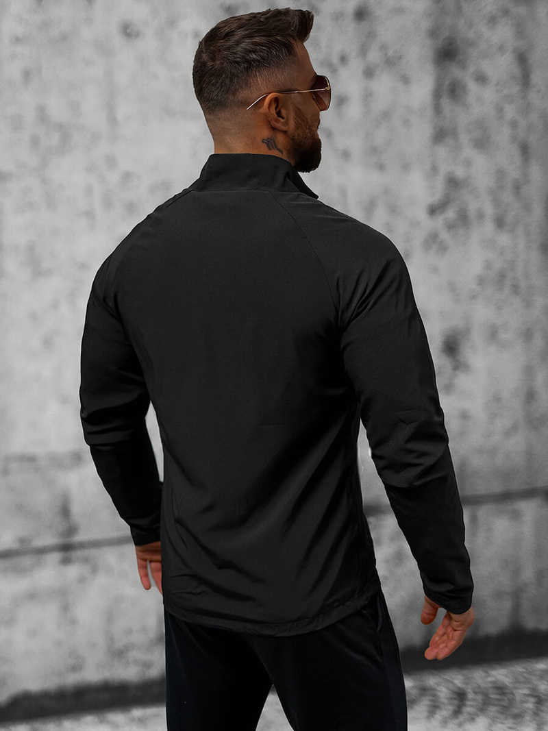 Jachetă de primăvară bărbați neagră OZONEE JS/M10302