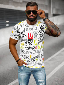 Tricou bărbați alb OZONEE JS/8T1212/1