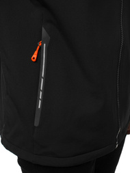 Jachetă bărbați SOFTSHELL negru-portocaliu OZONEE GE/12268
