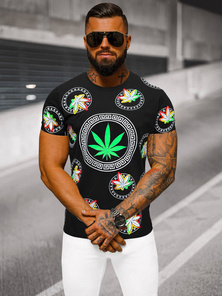 Tricou bărbați negru OZONEE O/T135/3