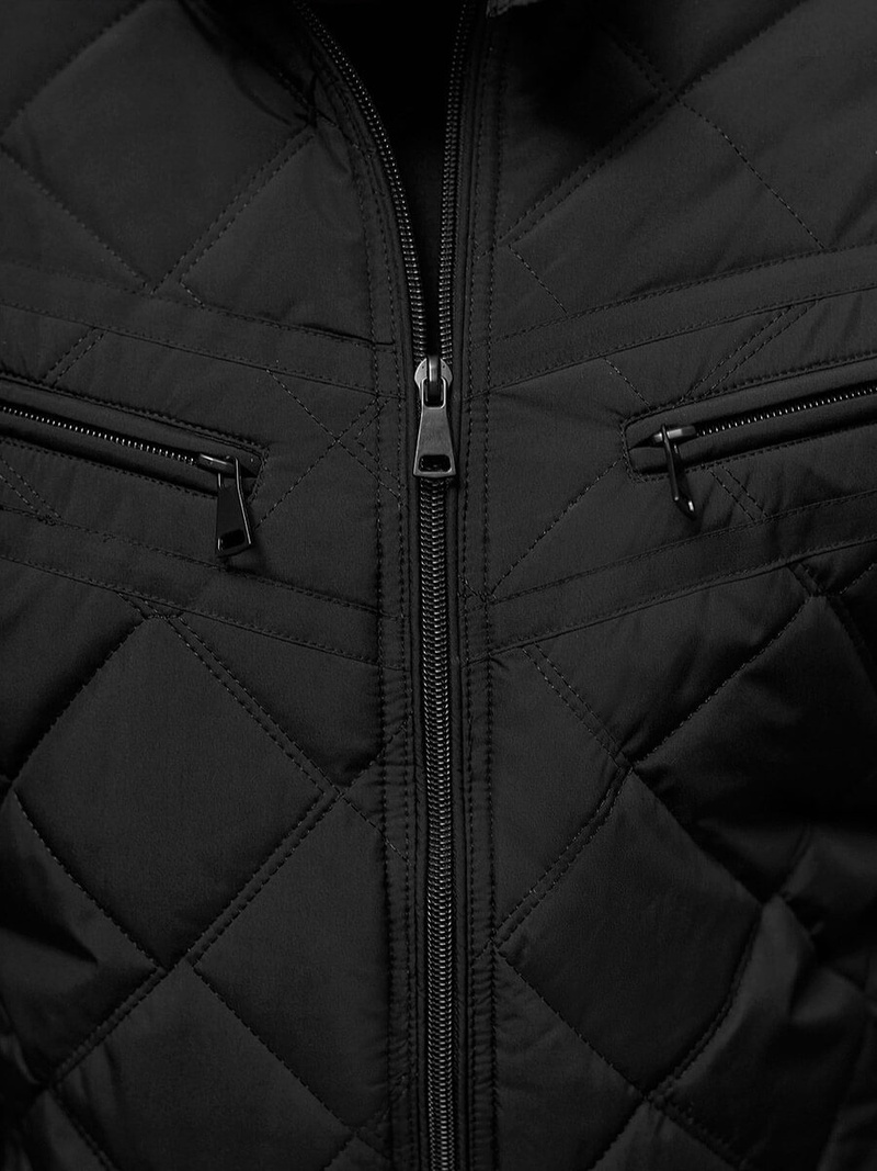 Jachetă de primăvară bărbați neagră OZONEE JS/22M309/392