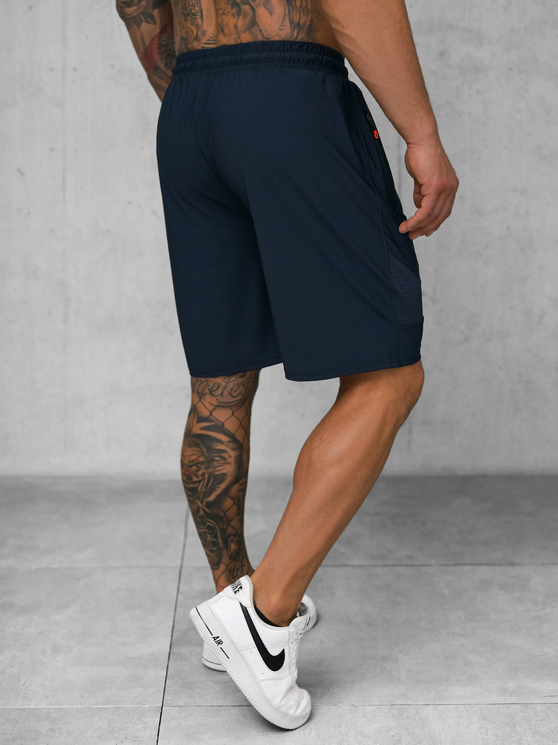 Pantaloni scurți sport pentru bărbați albastru marin OZONEE JS/12K1801/25