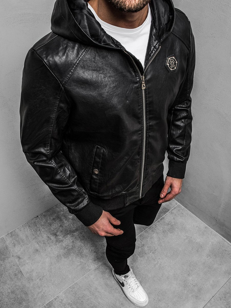 Jachetă bărbați neagră OZONEE N/5003/18Z