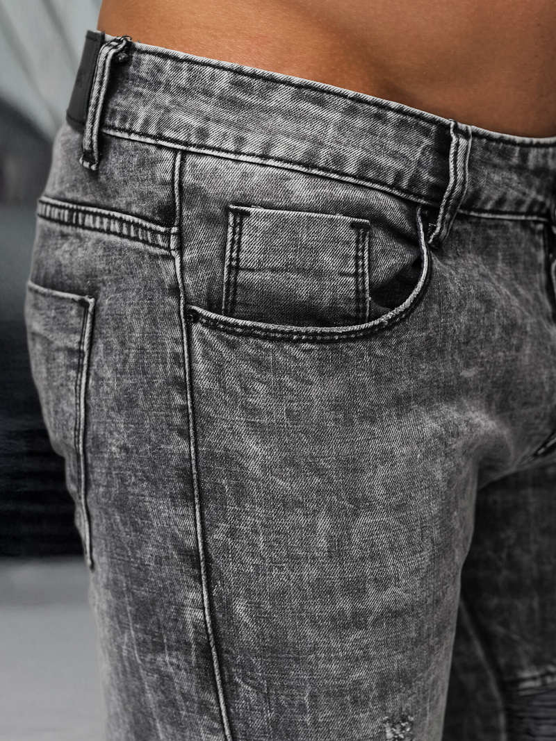 Blugi bărbaţi negri OZONEE NB/MP0069NZ