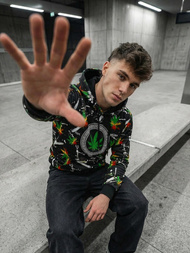 Hanorac bărbați negru OZONEE O/B269Z