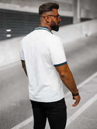 Tricou polo bărbați albă OZONEE O/DA729