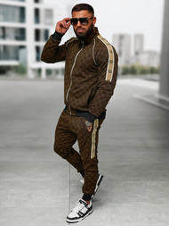 Compleu sport bărbaţi bej închis OZONEE O/FF5110AB