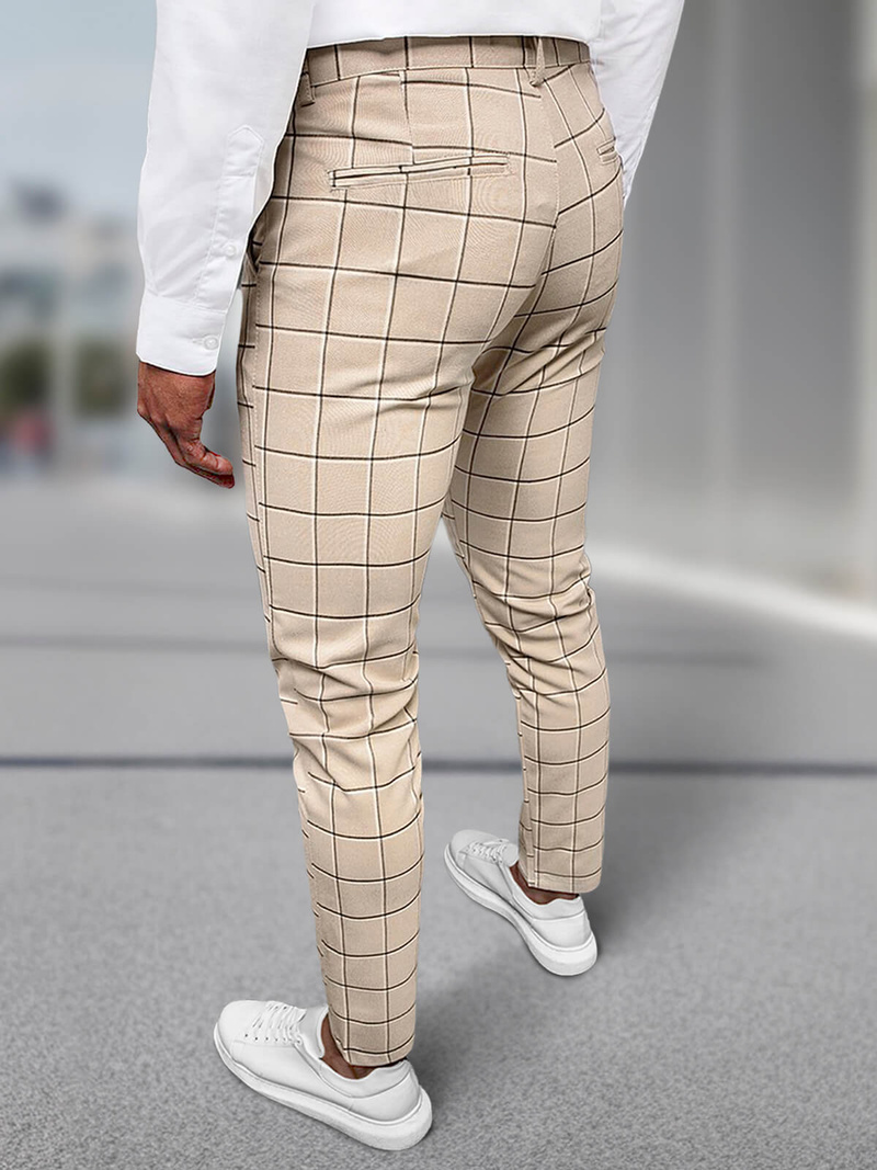 Pantaloni chino bărbaţi bej OZONEE DJ/5522Z