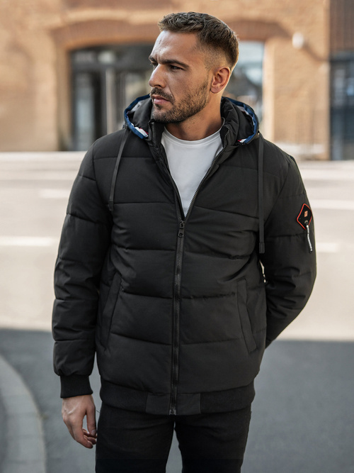 Geacă de iarnă bărbați neagră OZONEE JS/31M5031/392Z