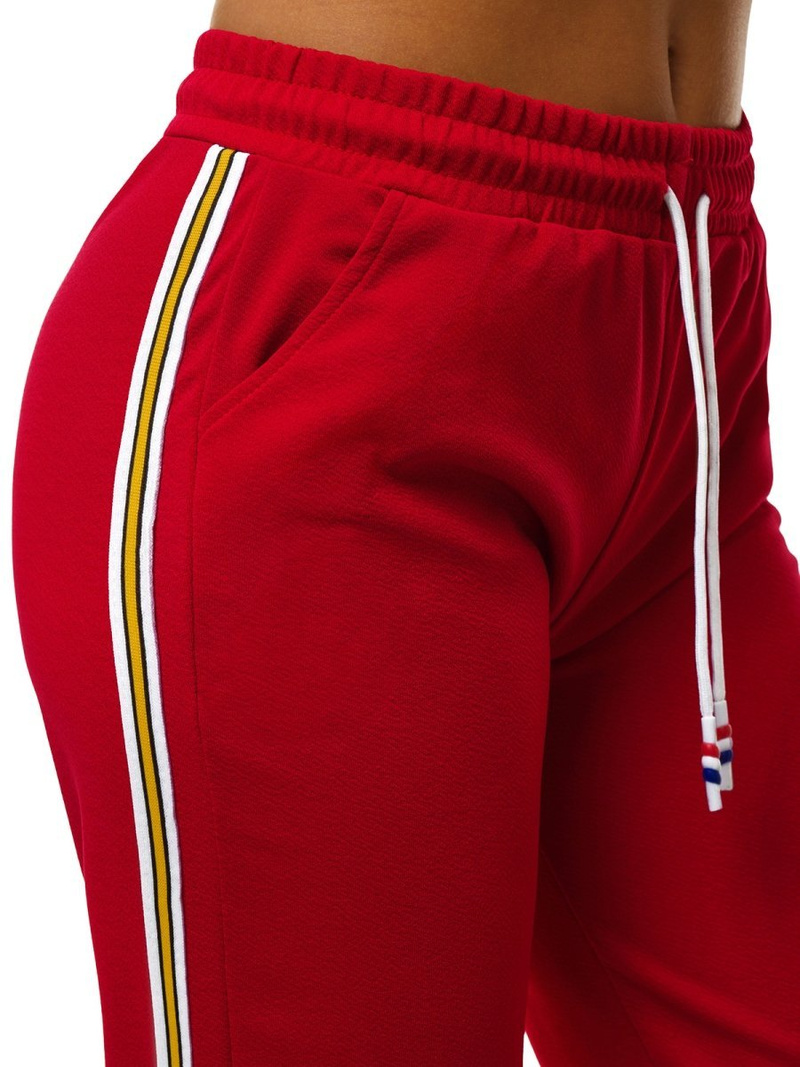 Pantaloni de training femei rosii OZONEE JS/1020/B5