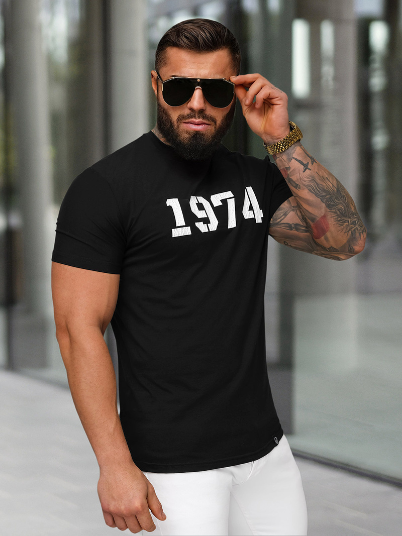 Tricou bărbați negru OZONEE NB/MT3130