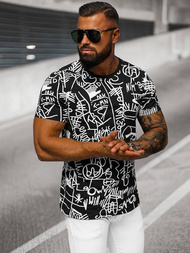 Tricou bărbați negru OZONEE O/T1269/3
