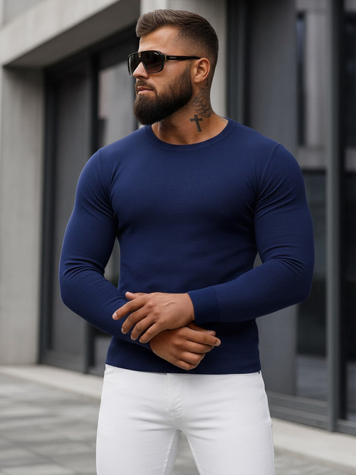 Pulover bărbați albastru închis OZONEE NB/MMB602/5Z