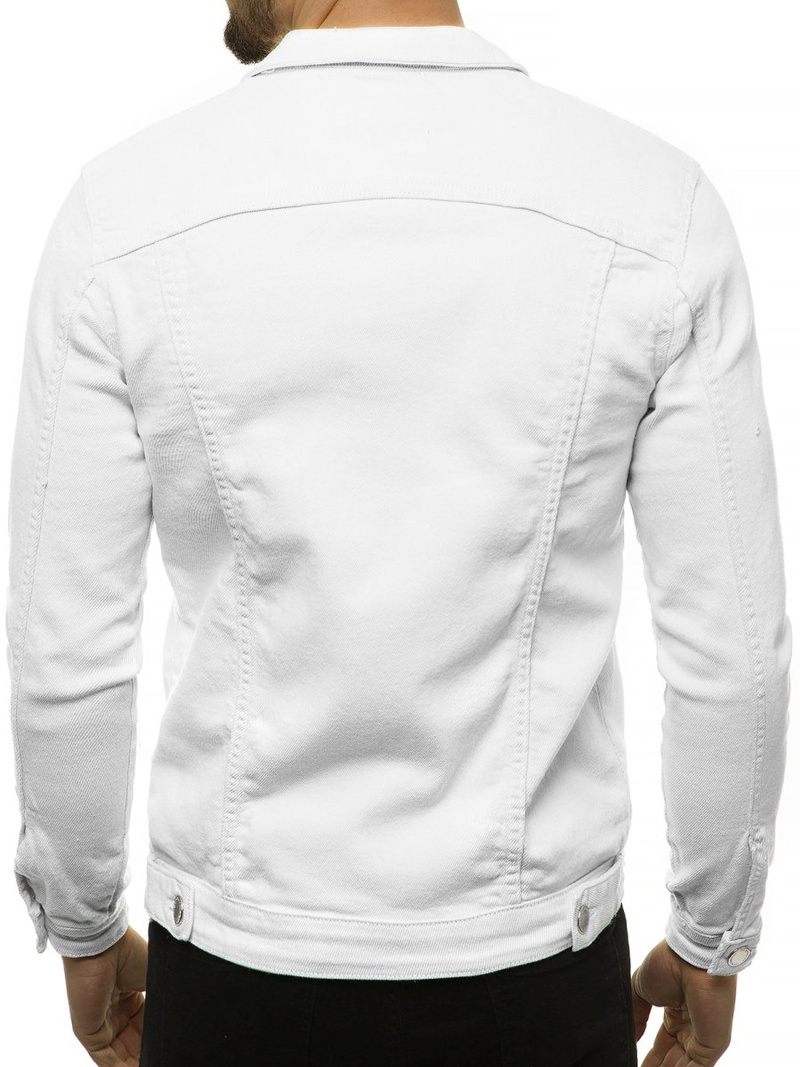 Geacă de blugi bărbați albă OZONEE G/620