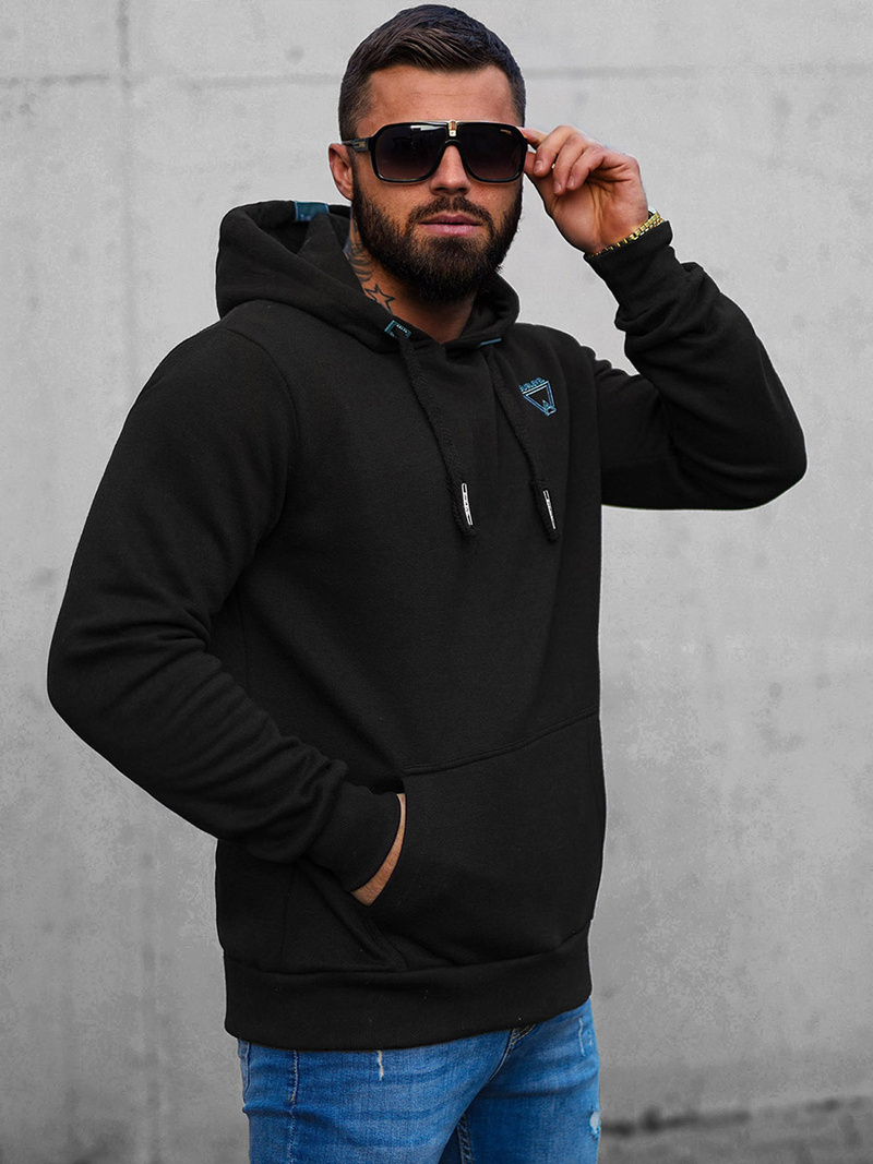 Hanorac bărbați neagră OZONEE O/H1060