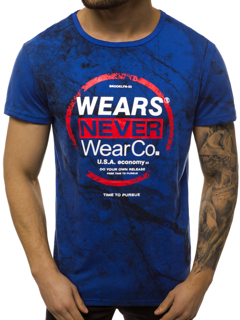 Tricou bărbați albastru OZONEE JS/SS10925