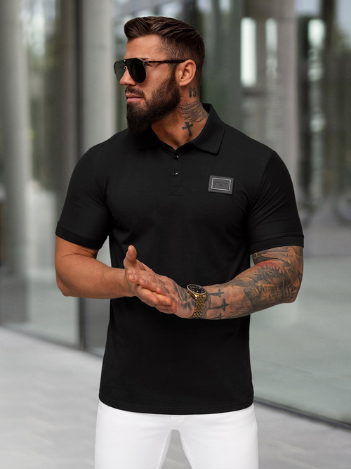Tricou polo bărbați negru OZONEE NB/MT3124