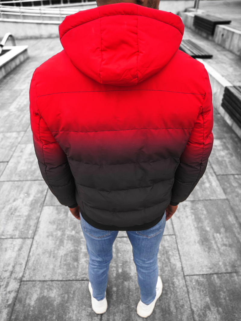 Geacă reversibilă bărbați roșu/neagră OZONEE JS/M760/270