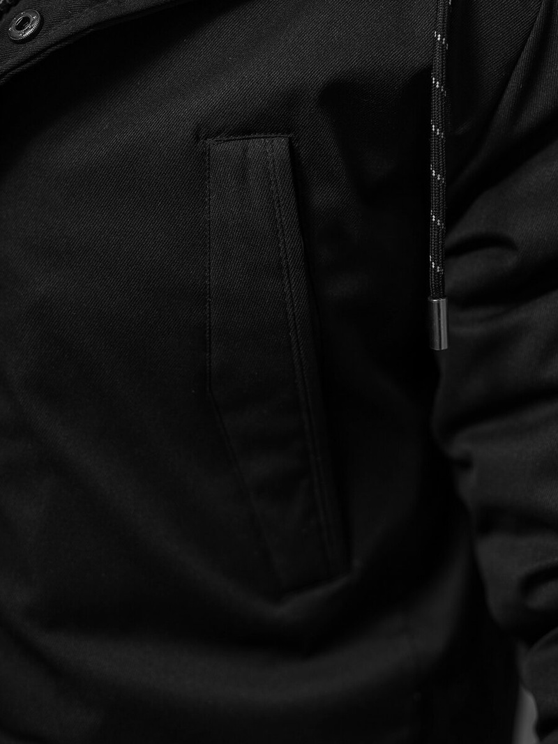 Geacă de iarnă parka bărbați neagră OZONEE JS/5M120/392