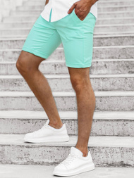 Pantaloni scurti chino bărbați verde-mentă OZONEE DJ/1013