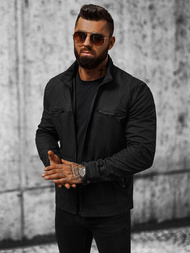 Jachetă de primăvară bărbați neagră OZONEE JS/84M3002/392