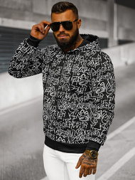 Hanorac bărbați neagră OZONEE JS/8B1183/3