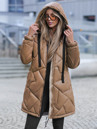 Geacă de femei camel OZONEE JS/5M3189/84Z