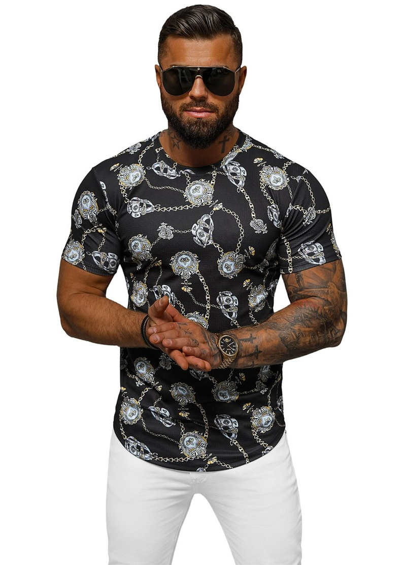 Tricou bărbați negru OZONEE O/PT012