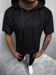 Tricou cu glugă bărbați negru OZONEE B/20402019