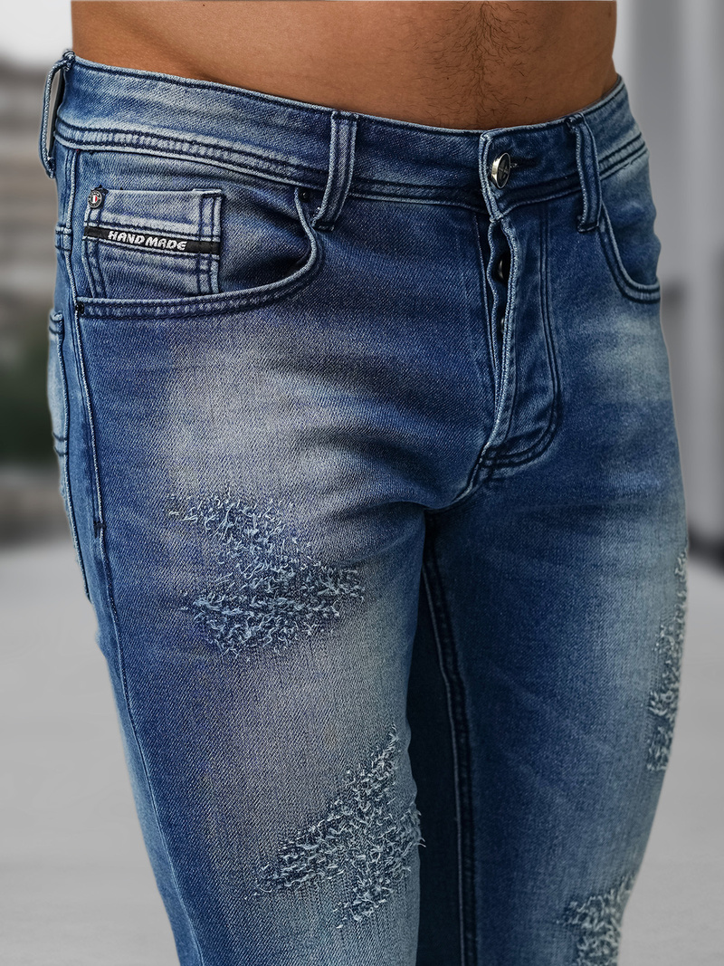 Blugi pentru barbati albaștri închis OZONEE NB/MP0009BS