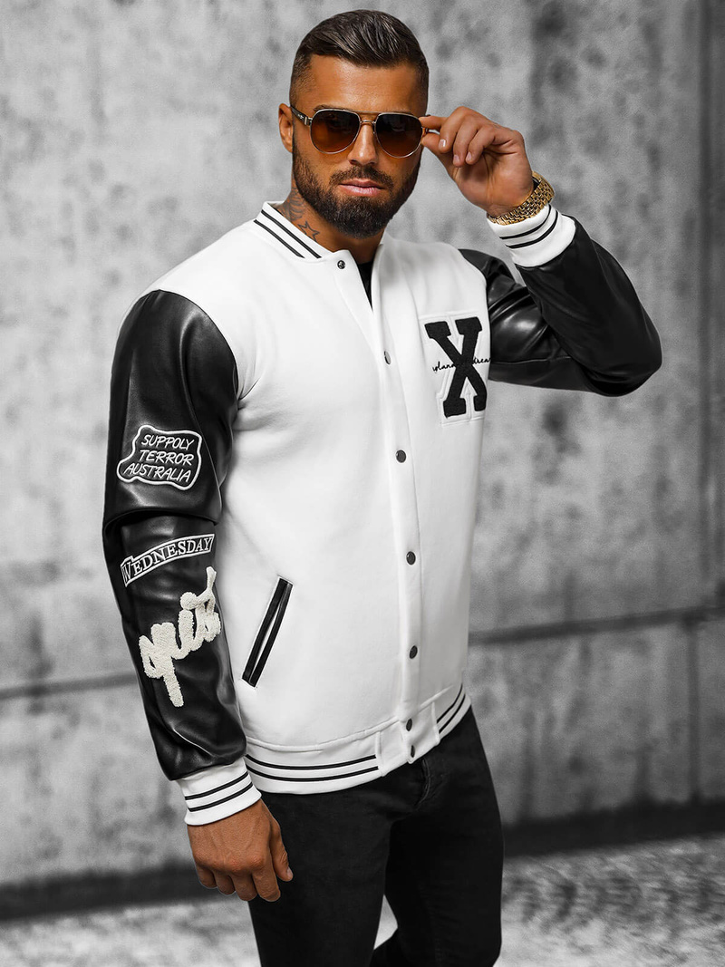 Bluză bărbați albă OZONEE O/TB9114