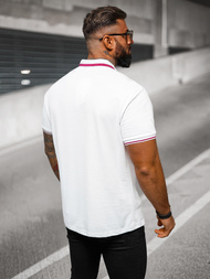Tricou polo bărbați albă OZONEE O/DA758