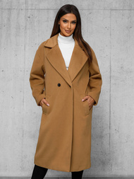 Palton de dama camel OZONEE JS/11Z8161