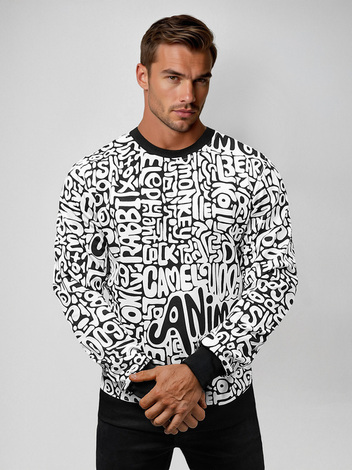 Hanorac bărbați alb OZONEE JS/8B1131/1Z