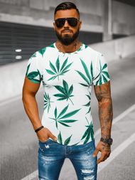 Tricou bărbați alb-verde OZONEE O/BL54