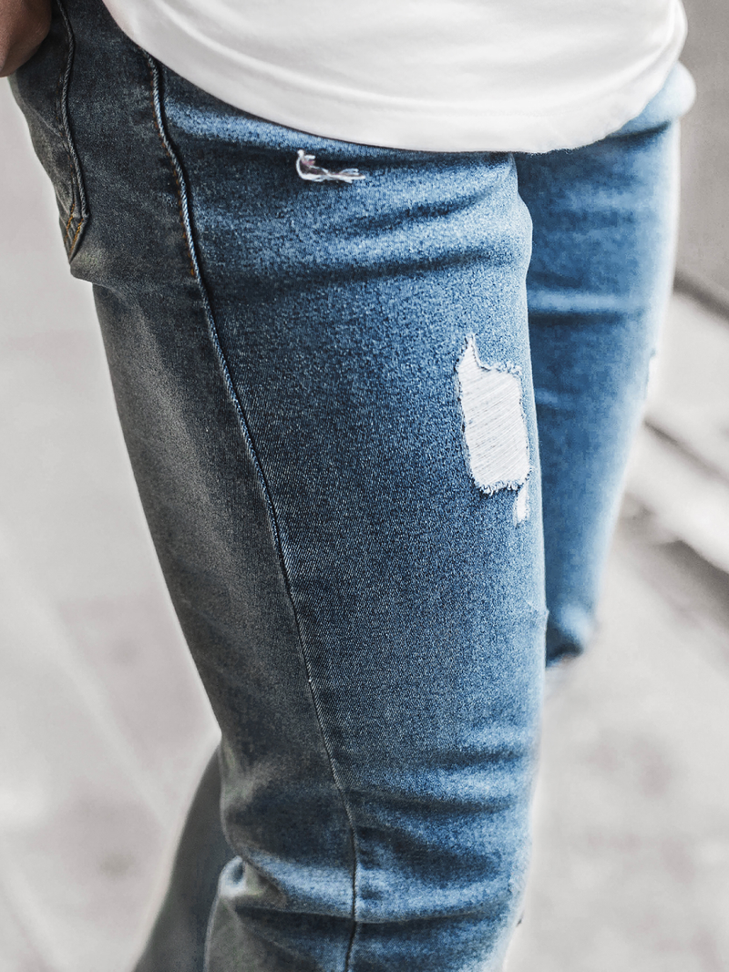 Blugi pentru bărbaţi albaștri OZONEE DP/534