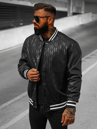 Jachetă bărbați neagră OZONEE O/3A172Z