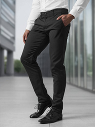 Pantaloni chino bărbaţi negri OZONEE V/6545